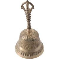 Campana de mano de 1 pieza, campana antigua de latón alto para decoración del hogar y servicio de hotel - details 4