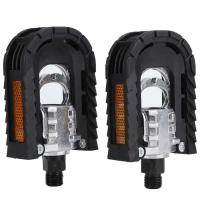 1 par de pedales de aluminio universales antideslizantes anchos, pedales de bicicleta de carretera ligeros y plegables - details 0