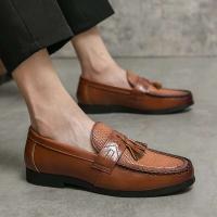 Zapatos casuales de cuero genuino para hombre, vestido de diseñador de negocios, oficina, moda con purpurina, superventas en China - details 8