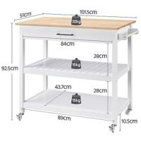 carrito de cocina blanco