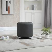 Otomano Giratorio Moderno de Estilo Tejido de Piel Sintética Rojo Ideal para Dormitorio Entrada Salón Tamaño Ø45,5x44,5 cm - details 10