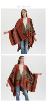 Mantón de mujer de nuevo estilo, capa con abertura de Cachemira de imitación gruesa de gran nombre a la moda para uso en pasarela - details 5