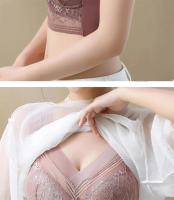 L-6L sujetador grande para mujer, Push Up de seda helada, Bralette superior sin costuras, sujetadores de encaje inalámbricos para verano, Top de talla grande, lencería, ropa interior 15019 - details 10