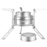 Mini estufa tipo mochila con quemador de alcohol de aluminio de 100 ml, soporte plegable de acero inoxidable para campi, hiki y supervivencia - details 0