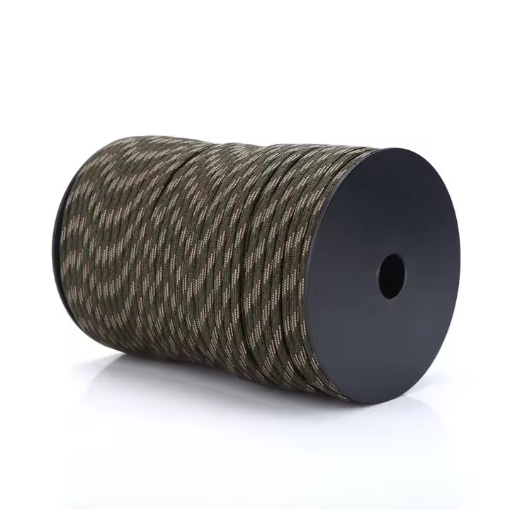 Cordón de paracaídas Paracord reflectante 550, núcleo de 9 hebras, 100m (mamuflaje juventud) - 1
