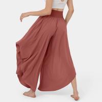 Ropa casual hippie de yoga de cintura alta de pierna ancha, pantalones para correr de mujer Palazzo bohemio de playa, gasa coreana - details 4