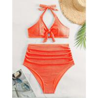 Traje de baño de gran tamaño para mujeres embarazadas, cubierta de vientre de color sólido de moda, vacaciones de primavera caliente - details 11