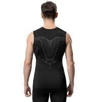 Chaleco deportivo para hombre, prenda de secado rápido, transpirable, cruzado, tipo delgado, sin mangas, ajustado, elástico, entrenamiento, Verano - details 22
