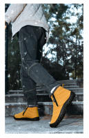 Botas de invierno informales para hombre, botines de terciopelo, impermeables, con doble cremallera, botas de nieve, zapatos de algodón antideslizantes cálidos para exteriores - details 21