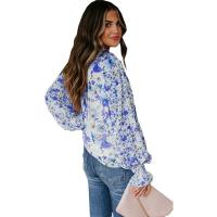 Blusa de gasa con botones Primavera Verano y elegantes blusas florales para mujer, nueva camisa juvenil de manga larga para mujer - details 11