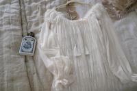 Camisones largos de encaje blanco con bordado vintage para mujer, ropa de dormir de manga larga de princesa retro, vestido de vacaciones de otoño y primavera - details 22