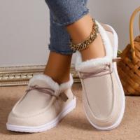 Botas de Nieve para Mujer de Tacón Grueso Calzado de Algodón Cosmético de Talla Grande con Terciopelo y Piel de Vellón para Calentarte - details 3