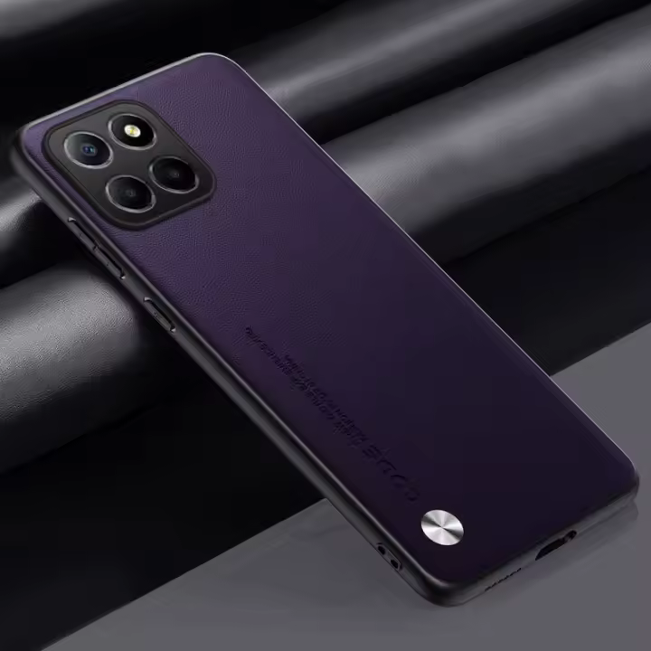 Funda de Lujo de Cuero PU Protección Completa para Honor X6A X8A X8 5G Funda de Silicona Mate - 1