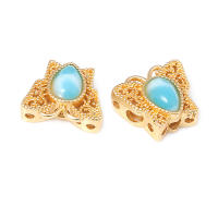 Pulseras de Abalorios Nepalaesas Estilo Vintage de Metal Dorado Mate 5PCS Accesorios de Joyería DIY - details 40