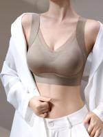 3pcs Sujetadores Deportivos de Moda para Mujer - Detalles de Encaje y Malla Sexy, Sin Aros con Almohadillas Extraíbles, Mezcla de Nailon - details 4