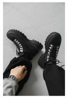 Nuevos zapatos de senderismo para senderismo de caña baja para ocio al aire libre,zapatos de hombre de suela gruesa que aumentan - details 10