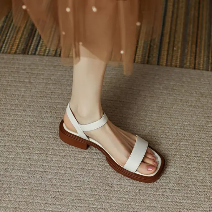 2025 zapatos de mujer transpirables de estilo exquisito con tacones altos de cuero fino orgánico certificado - 1