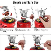Kiqune, utensilios de cocina, estufa de gas plegable de aleación ultraligera para acampar, senderismo, cocina portátil al aire libre, cocina para picnic - details 7