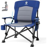 Silla de Camping Plegable 230KG Cargable Silla Plegable 62cm Anchura de Asiento con Bolsillo Lateral y Portavasos Silla Plegable de Gran Tamaño para Camping Exterior Balcón Jardín - details 40