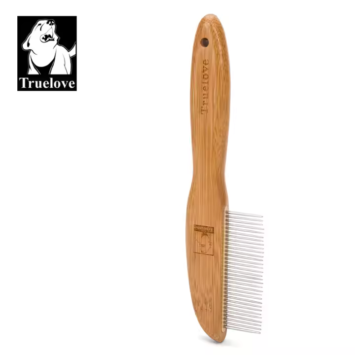Truelove-peine de acero con mango ergonómico para mascotas, 31 agujas, mmasaje, piel, abre el nudo, aseo de gatos y perros, competición, vacaciones, TLK22131 - 1