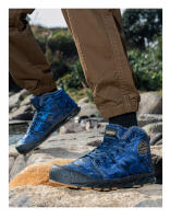 Botines impermeables para hombre, botas de nieve cálidas de felpa, zapatillas de trabajo para exteriores, zapatos descalzos de invierno - details 11