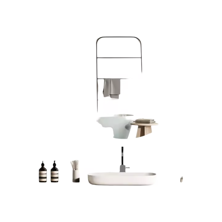 Espejo de baño redondo con iluminación LED Espejo "Cottbus" de 60 cm para baño con luz en su borde - 1