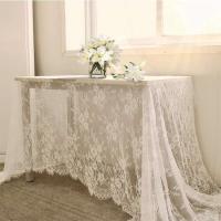 Mantel blanco vintage bodas, tela ENCE rectangular bordada para verano, fiesta al aire libre, decoración del hogar de la granja - details 0