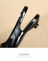 Nuevos zapatos adelgazantes de tacón bajo y poco profundos para mujer, zapatos planos - details 5