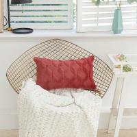 Almohada Rectangular a rayas con rombos de felpa para sala de estar, funda de cojín de tela de algodón para cama, funda de almohada textil para el hogar, decoración para sofá - details 2