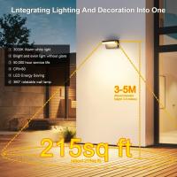 Aplique LED 40W Pared Exterior/Interior 360 ° Rotación Blanco cálido 3000K LED Exterior Impermeable Apliques de Pared negra 3000LM - details 3