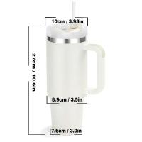 Taza de Viaje de 1182 ml 40oz con asa y Pajita, Termo para café frío y Caliente, Capacidad - details 12