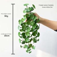 Mechones artificiales suaves, hojas de árboles tropicales de plantas verdes, hojas de hierba de la suerte para bonsái doméstico, nuevo - details 8