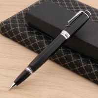Diamantes negros retorcidos, escritura de oficina negra, adorno plateado, bolígrafo giratorio, bolígrafos de tinta para firma de Metal, papelería para oficina - details 2