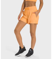 Pantalones cortos de yoga y deporte para mujer SHINBENE con estilo nuevo sense ice prontos para secarse con cordón y bolsillo anguloso - details 1
