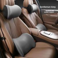 Almohada de cuello ergonómica viscoelástica Almohadilla de apoyo lumbar ajustable para asientos de coche y oficina Accesorios de asiento de larga distancia - details 4