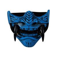 Máscara De media cara japonesa Hannya De mon Oni sam-uru NOH Kabuki Prajna Devil Cosplay - details 2