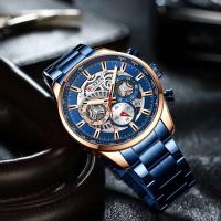 Reloj de Cuarzo de Lujo para Hombres CURREN 8391 Correa de Cuero Automático Moda Deportiva y Ocio - details 14