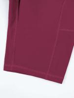 Pantalones de Yoga sin Costuras CHRLEISURE Shorts de Ciclismo Elásticos con 3 Bolsillos para Mujeres Leggings de Color Sólido - details 4