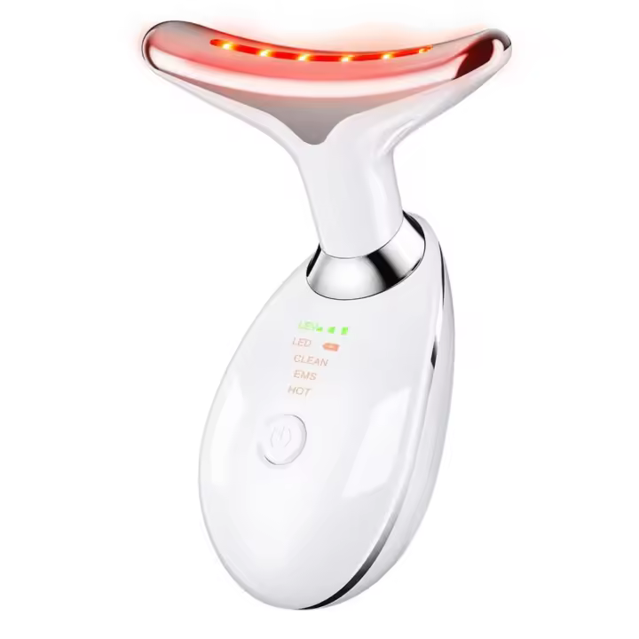 Scttomon Masajeador Facial Herramienta de Cuidado de la Piel para Cara y Cuello con Terapia de Luz Roja - 1