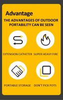 Estufa de Gas para acampar de 6800W, estufa de pícnic al aire libre, quemador de cabeza plegable, estufa de fuego fuerte con bolsa de almacenamiento para acampar y hacer senderismo - details 1