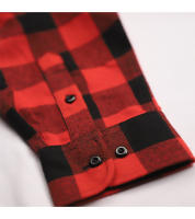 Camisas de franela a cuadros rojas y negras de gran tamaño para hombre, chaqueta camisera 100% de algodón para primavera y verano, 2021 - details 19