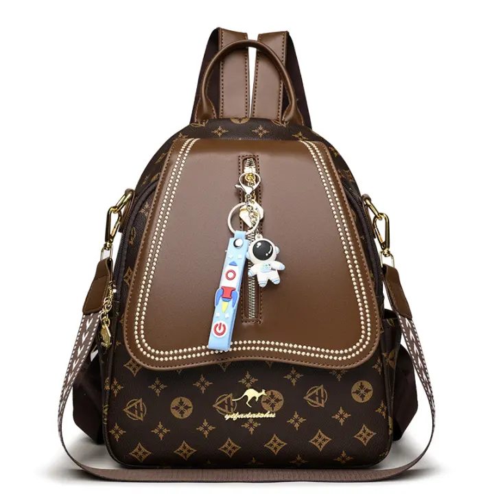 Nueva mochila de moda para mujer, mochila de ocio de estilo occidental multifuncional versátil de gran capacidad, bolsa de viaje para mujer - 1