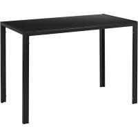 Elegante mesa de comedor con encimera de cristal 105cm x 60cm x 75cm blanco - details 4