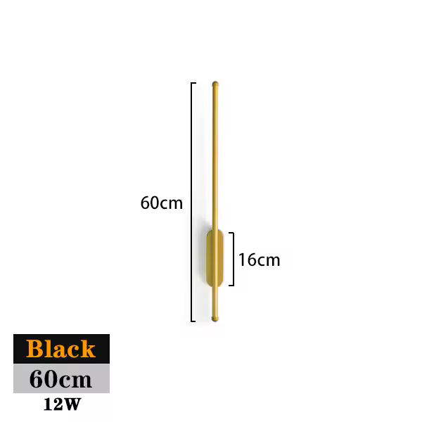 Lámpara de Pared Nórdica Moderna LED Luz Larga para Decoración de Sala Dormitorio y Baño PARKSON Metal Aluminio y Hierro con Pintura Control Remoto o Apps 85-265V - 1