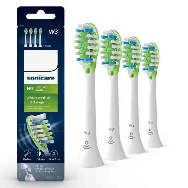 Cabezal de cepillo de dientes eléctrico para Sonicare HX9064 W3, repuesto blanco, 4 piezas - 1