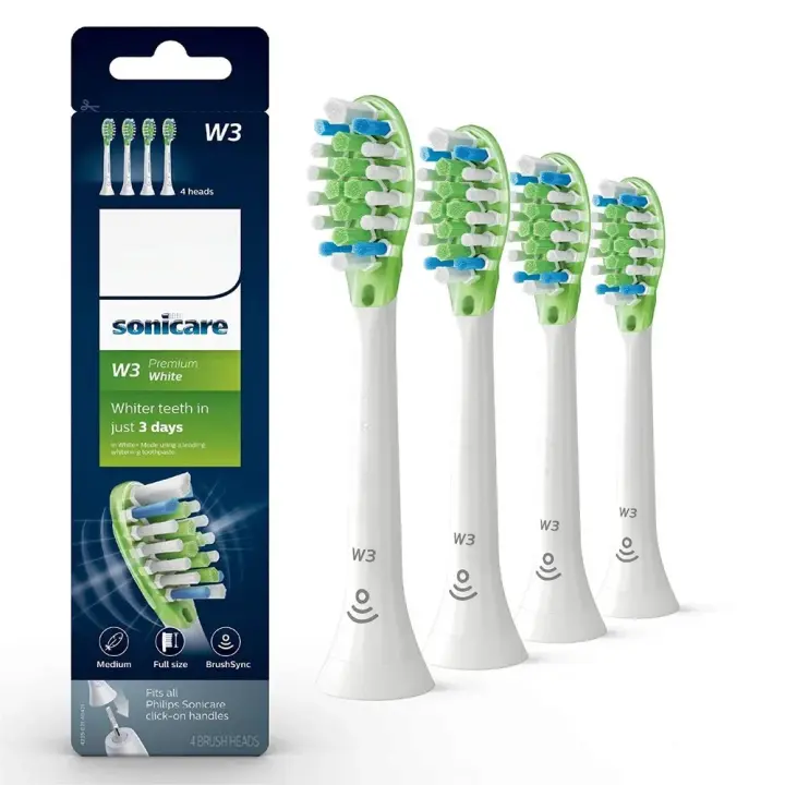 Cabezal de cepillo de dientes eléctrico para Sonicare HX9064 W3, repuesto blanco, 4 piezas - 1