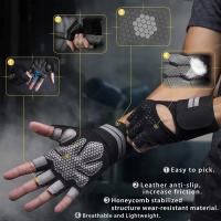 Guantes de Levantamiento de Pesas para Hombre y Mujer Equipo de Fitness Portátil con Soporte para Muñeca para Entrenamiento Cossfit Protección para Ejercicio en Gimnasio - details 10