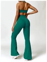 Conjunto de Yoga para Mujeres 2 Piezas Traje de Gimnasio Ropa Deportiva Sujetador de Cintura Alta Pantalones Cortos Leggings de Yoga Material de Nylon Adecuado para Primavera/Verano - details 2