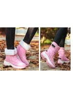 Botas de Nieve cálidas para mujer, zapatos deportivos de fondo grueso, de terciopelo, resistentes al desgaste, Invierno - details 16