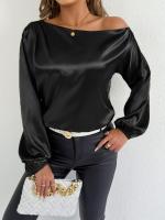 Blusa de satén de color blanco de manga larga, nueva camisa de verano para mujer - details 21
